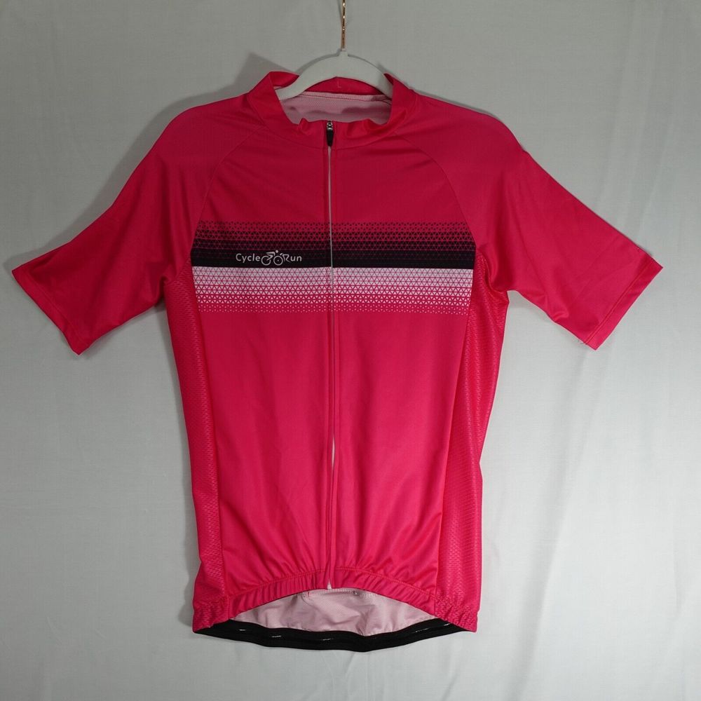 Cycle-Run Jersey Shirt Women Large Neon Pink Cycling Biking Bicycle Reflective - Picture 16 of 16